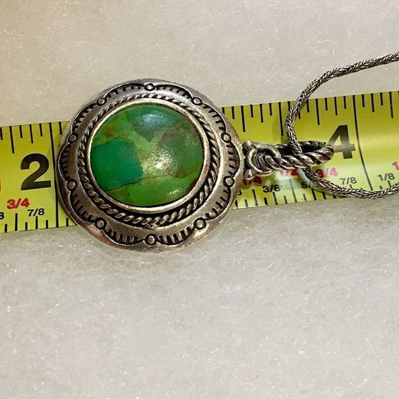 BARSE Green Turquoise Sterling Silver Necklace - Picture 2 of 14